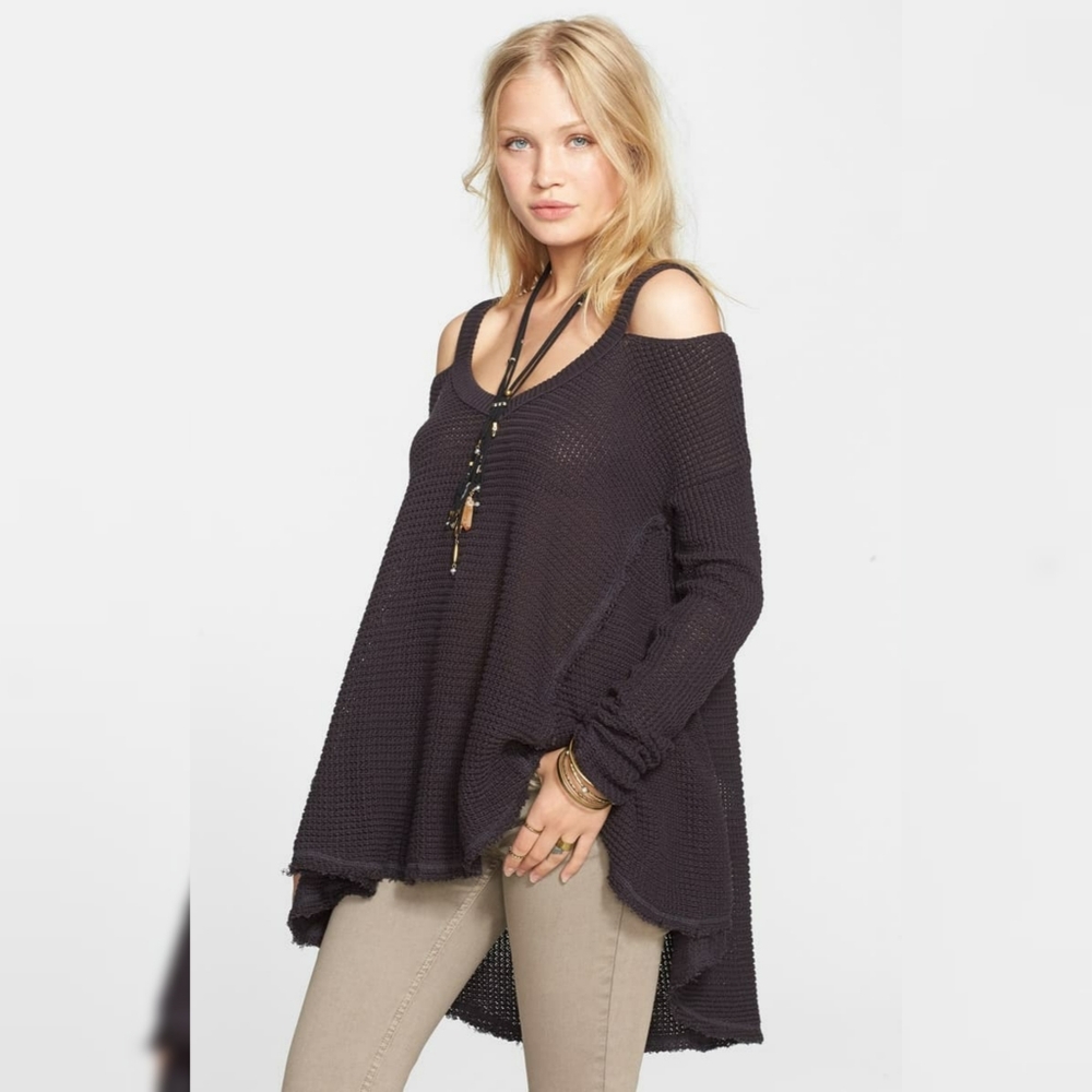 🌵 Free People Moonshine Cold Shoulder Sweater Med